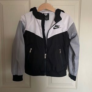 Nike Kids Black and White Raincoat